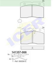 Icer Brakes 141357000 - JGO.PASTILLAS,FURGONETA/TURISMO