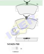 Icer Brakes 141425700 - PASTILLA DE FRENO