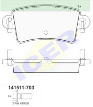 Icer Brakes 141511703 - PASTILLA DE FRENO