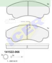 Icer Brakes 141522000 - JGO.PASTILLAS,FURGONETA/TURISMO *OBMERB