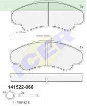 Icer Brakes 141522066 - JGO.PASTILLAS,FURGONETA/TURISMO *OBMERB