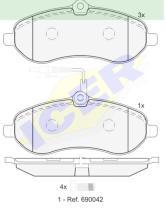 Icer Brakes 141802 - JGO.PASTILLAS DEL PSA/CIT