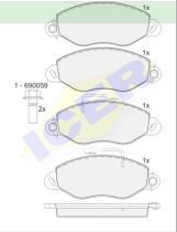 Icer Brakes 141808000 - JGO.PASTILLAS NISSAN CABSTAR