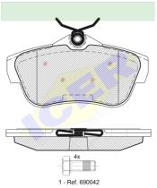 Icer Brakes 141823 - JGO.PASTILLAS TRAS CIT/PSA