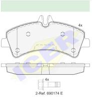 Icer Brakes 141849000 - JGO.PASTILLAS TRAS.MERCEDES-VW