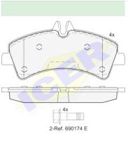 Icer Brakes 141849000 - JGO.PASTILLAS TRAS.MERCEDES-VW