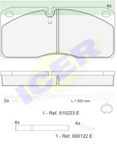 Icer Brakes 151078111 - JGO.PASTILLAS,CAMION-AUTOBUS