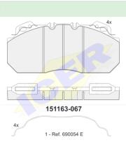 Icer Brakes 151163067 - JGO.PASTILLAS CAMION VOLVO/RENAULT TRUCK