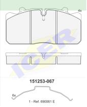 Icer Brakes 151253067 - JGO.PASTILLAS CAMION DAF/IVECO/MAN/RENAULT