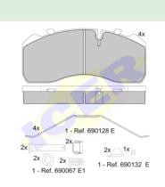 Icer Brakes 151254066 - JGO.PASTIILAS FRENO CAMION IVECO/MAN/MERCEDES Y BASC.BPW