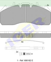 Icer Brakes 151831066 - JGO.PASTILLAS FRENO CAMION VOLVO/RENAULT TRUCK