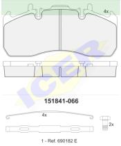 Icer Brakes 151841066 - JGO.PASTILLAS FRENO CAMION VOLVO/ RENAULT TRUCK