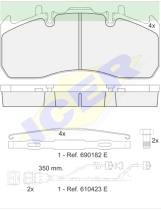 Icer Brakes 151841122 - JGO.PASTILLAS FRENO CAMION VOLVO/ RENAULT TRUCK