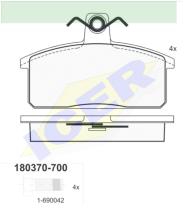 Icer Brakes 180370700 - JGO.PASTILLAS,FURGONETA/TURISMO**CIRSC.