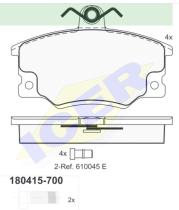 Icer Brakes 180415700 - JGO.PASTILLAS,FURGONETA/TURISMO