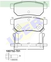 Icer Brakes 180752701 - JGO.PASTILLAS,FURGONETA/TURISMO