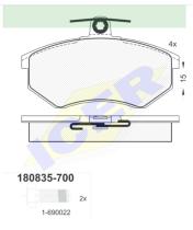 Icer Brakes 180835700 - JGO.PASTILLAS,FURGONETA/TURISMO