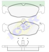 Icer Brakes 180858 - JGO.PASTILLAS FRENO