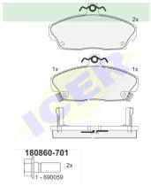 Icer Brakes 180860701 - PASTILLA DE FRENO