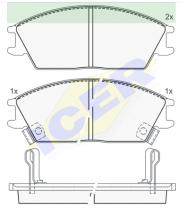 Icer Brakes 180887 - JGO.PASTILLAS FRENO DEL HYUNDAI