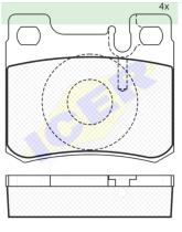 Icer Brakes 180974000 - JGO.PASTILLAS FRENO