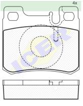 Icer Brakes 180974000 - JGO.PASTILLAS FRENO