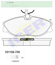 Icer Brakes 181108700 - JGO.PASTILLAS DEL.CITROS XSARA