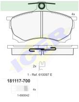 Icer Brakes 181117700 - JGO.PASTILLAS MITSUBISHI CARISMA