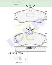 Icer Brakes 181136700 - JGO.PASTILLAS,TURISMO