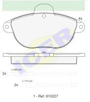 Icer Brakes 181154000 - JGO.PASTILLAS,FURGONETA/TURISMO