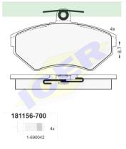 Icer Brakes 181156700 - JGO.PASTILLAS,FURGONETA/TURISMO