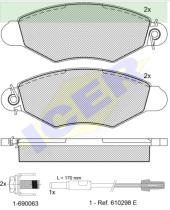 Icer Brakes 181217203 - PASTILLA DE FRENO