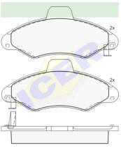 Icer Brakes 181229000 - JGO.PASTILLAS FRENO DEL.FORD ESCORT VI