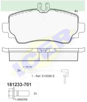 Icer Brakes 181233701 - JGO.PASTILLAS,TURISMO  *HCSOB