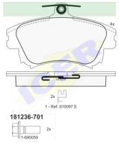 Icer Brakes 181236701 - JGO.PASTILLAS,FURGONETA/TURISMO