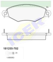 Icer Brakes 181255702 - JGO.PASTILLAS FRENO  DEL PEU/CIT/RENAULT