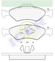 Icer Brakes 181344000 - JGO.PASTILLAS,FURGONETA/TURISMO