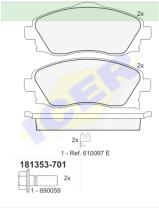 Icer Brakes 181353701 - PASTILLA DE FRENO