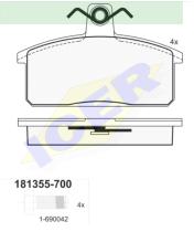 Icer Brakes 181355700 - JGO.PASTILLAS,FURGONETA/TURISMO