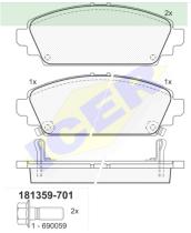 Icer Brakes 181359701 - PASTILLA DE FRENO