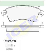 Icer Brakes 181365702 - PASTILLA DE FRENO  *HCSOB