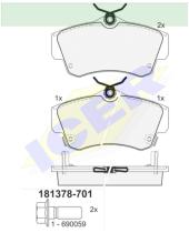 Icer Brakes 181378701 - PASTILLA DE FRENO