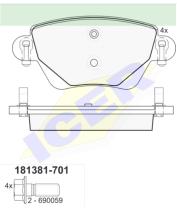 Icer Brakes 181381701 - PASTILLA DE FRENO