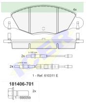 Icer Brakes 181406701 - PASTILLA DE FRENO