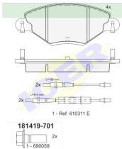 Icer Brakes 181419701 - PASTILLA DE FRENO