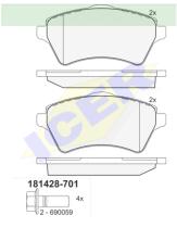 Icer Brakes 181428701 - PASTILLA DE FRENO