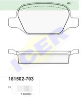 Icer Brakes 181502703 - PASTILLA DE FRENO