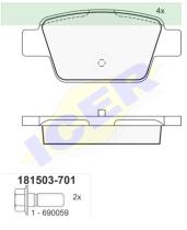 Icer Brakes 181503701 - PASTILLA DE FRENO