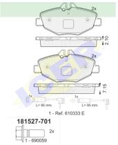 Icer Brakes 181527701 - JGO.PASTILLAS,FURGONETA/TURISMO