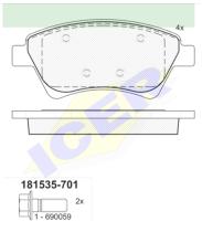 Icer Brakes 181535701 - JGO.PASTILLAS,TURISMO